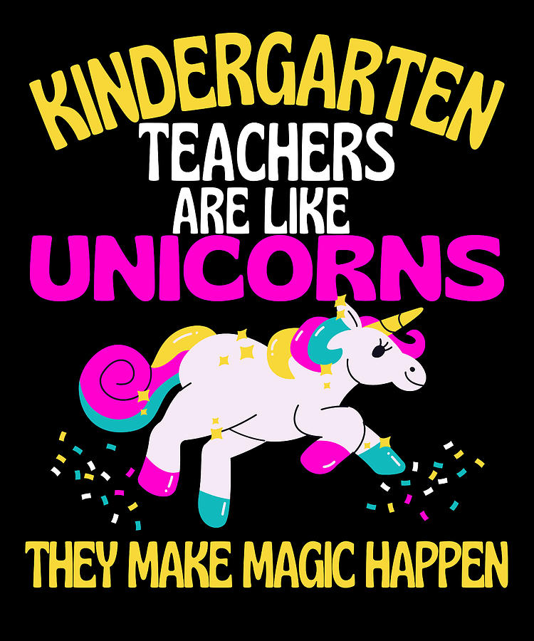 Kindergarten Teachers Unicorn , Magical Unicorn Drawing by Faiz Nawaz ...