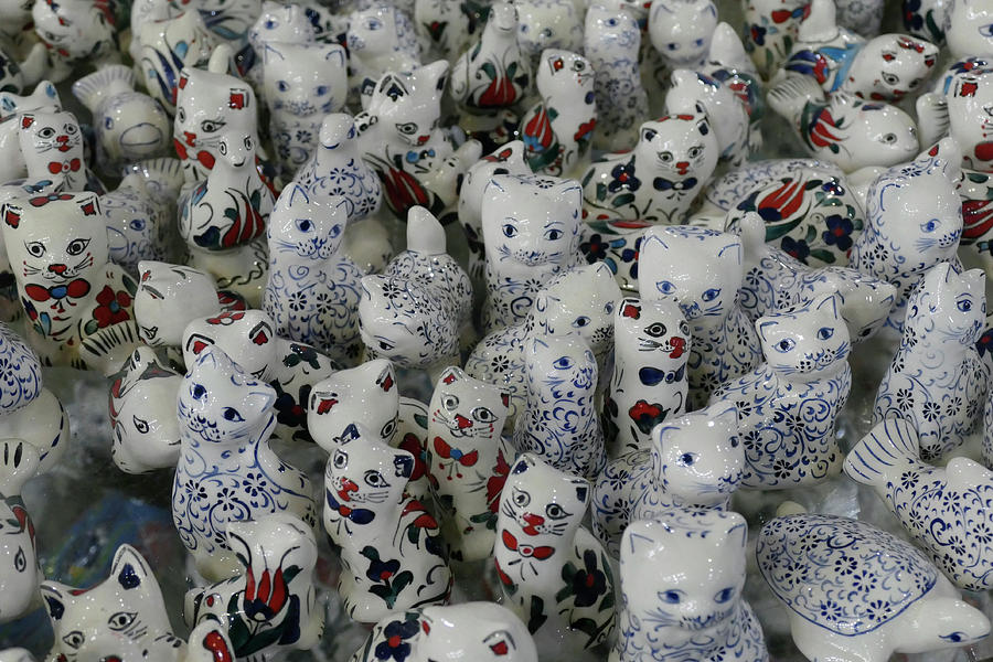 Kindle of porcelain kittens  from pottery factory Photograph by Steve Estvanik