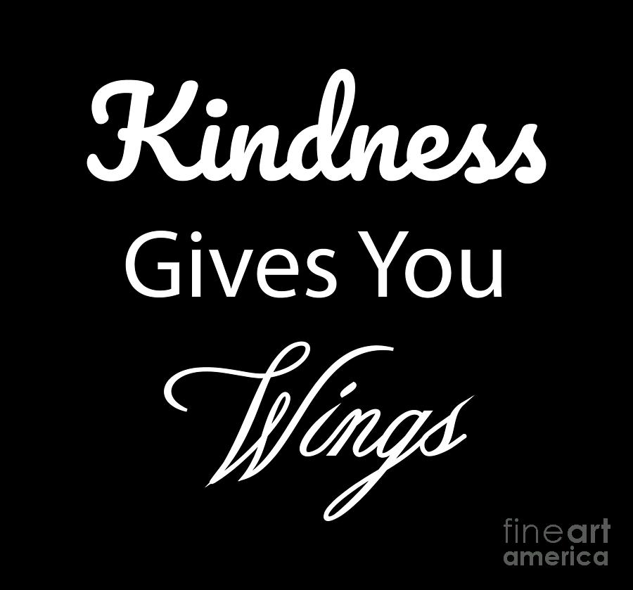 Kindness Gives You Wings, Original, Tops womens, gift ideas, Digital Art by David Millenheft
