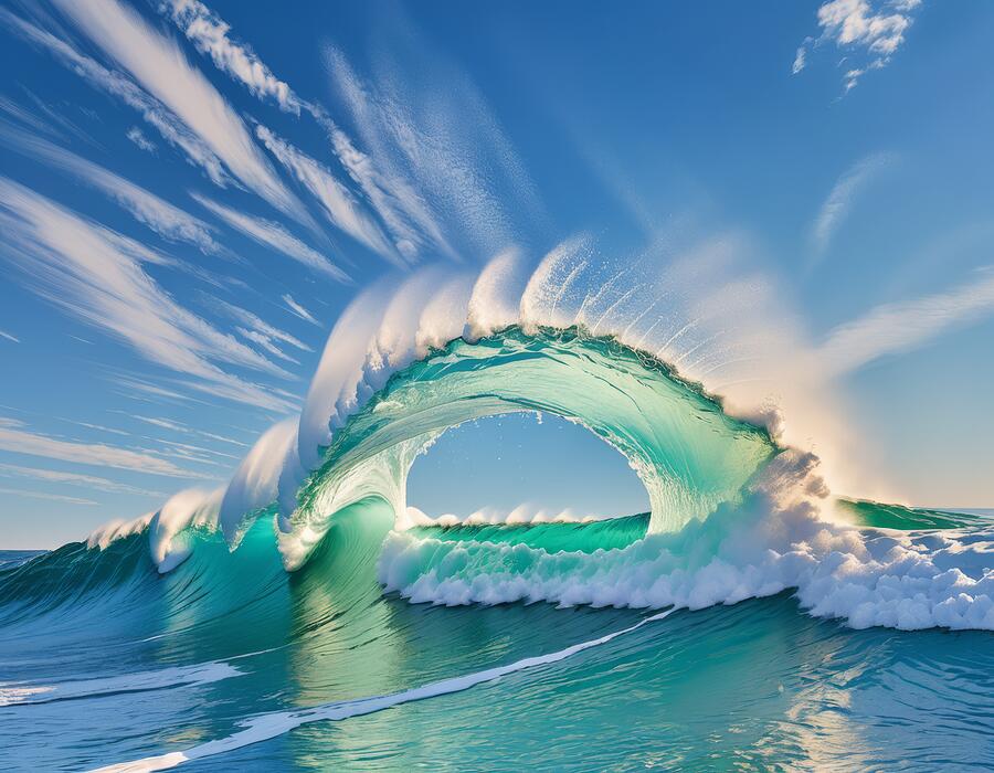 Kinetic Wave Sculpture Digital Art by Eris And AI Kinetic Wave Sculpture Digital Art by Eris And AI