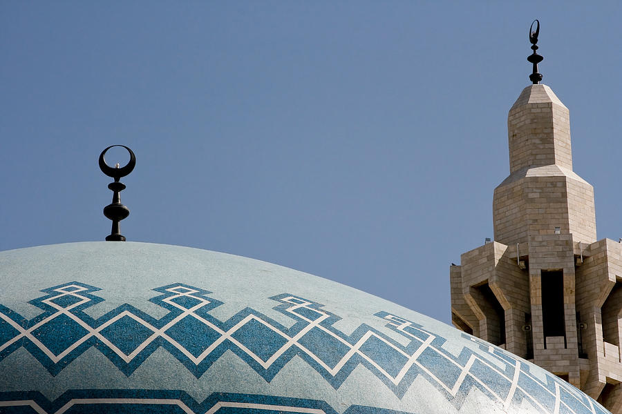 King Abdullah Mosque detail Photograph by Kandelfire