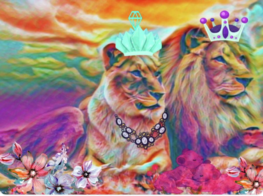 King and Queen of the Jungle Digital Art by Kelly M Turner