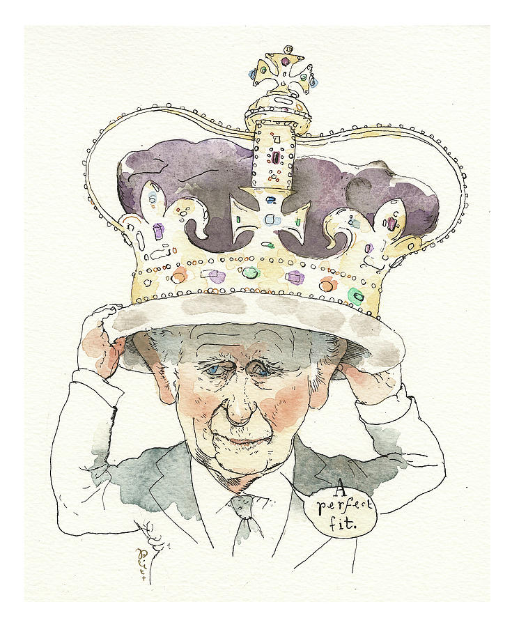 King Charles III A Modern Cinderella Story Painting by Barry Blitt