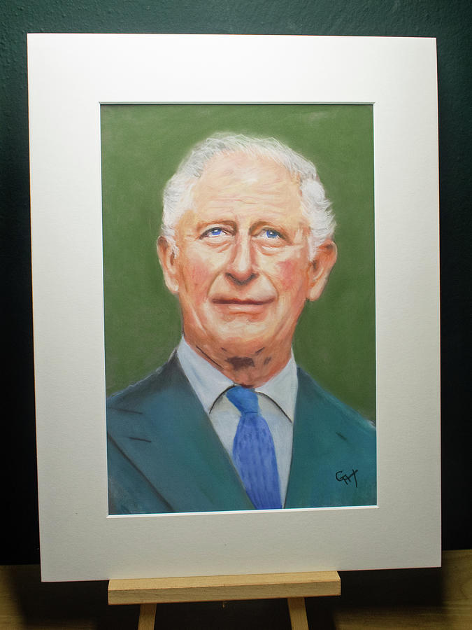 King Charles III Pastel by Gary Thompson - Fine Art America