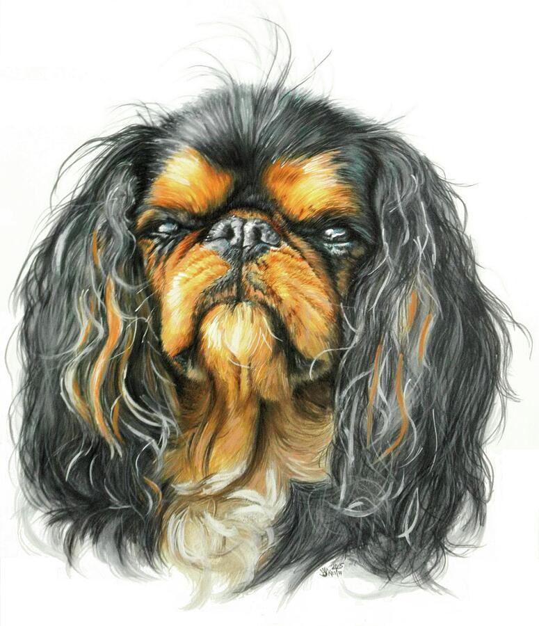 King Charles Spaniel in Watercolor Painting by Barbara Keith