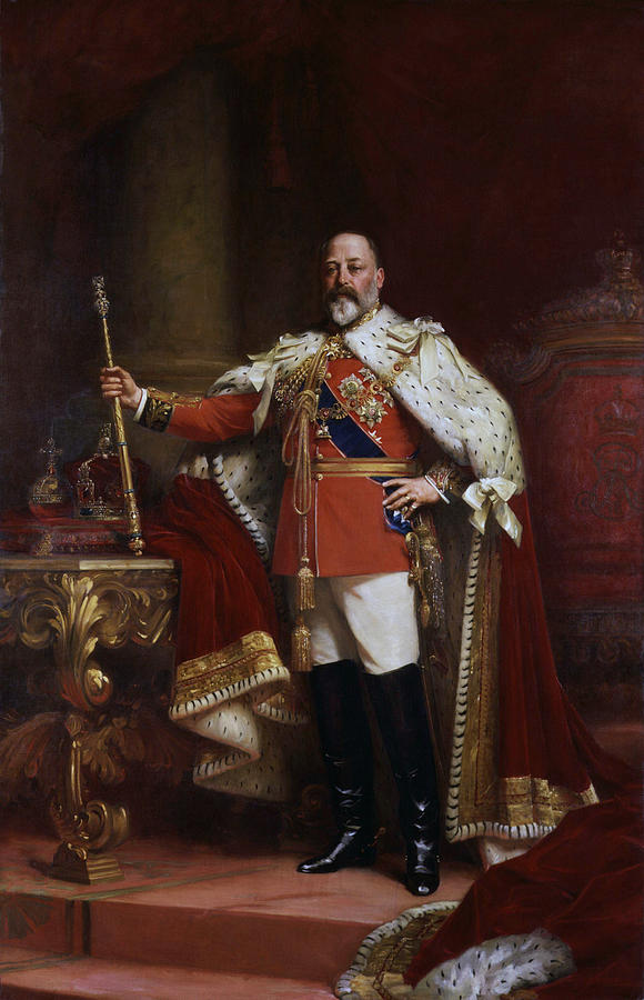 King Edward VII Portrait - Luke Fildes Painting by War Is Hell Store