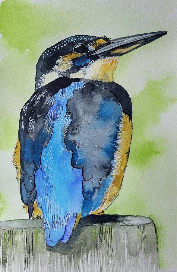 King Fisher Painting by Jessica Gammon - Fine Art America