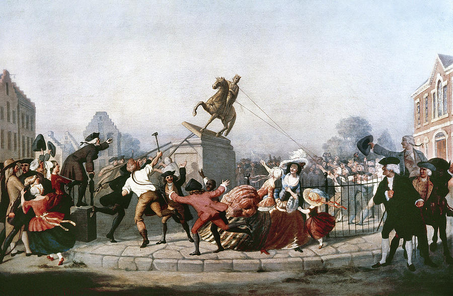 King George IIi Statue, 1776 Painting by William Walcutt