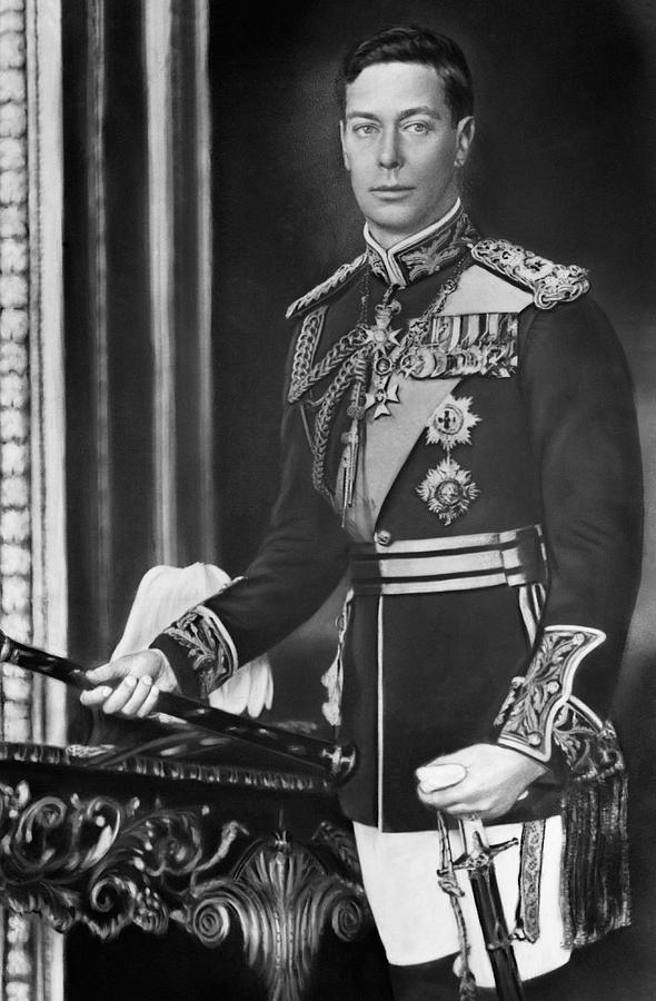 King George VI of England Portrait - Circa 1940 Photograph by War Is Hell Store
