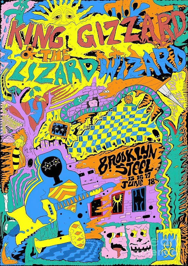 King Gizzard and the Lizard Wizard Brooklyn Art Tapestry Textile