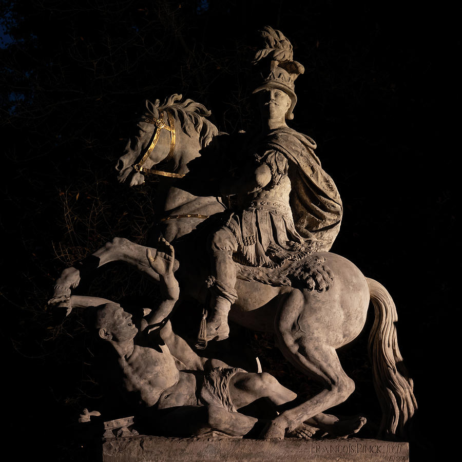 King Jan III Sobieski Monument At Night Photograph by Artur Bogacki