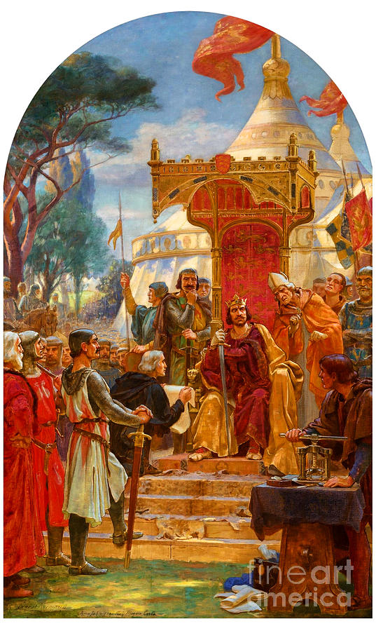 King John Granting the Magna Carta Painting by Peter Ogden