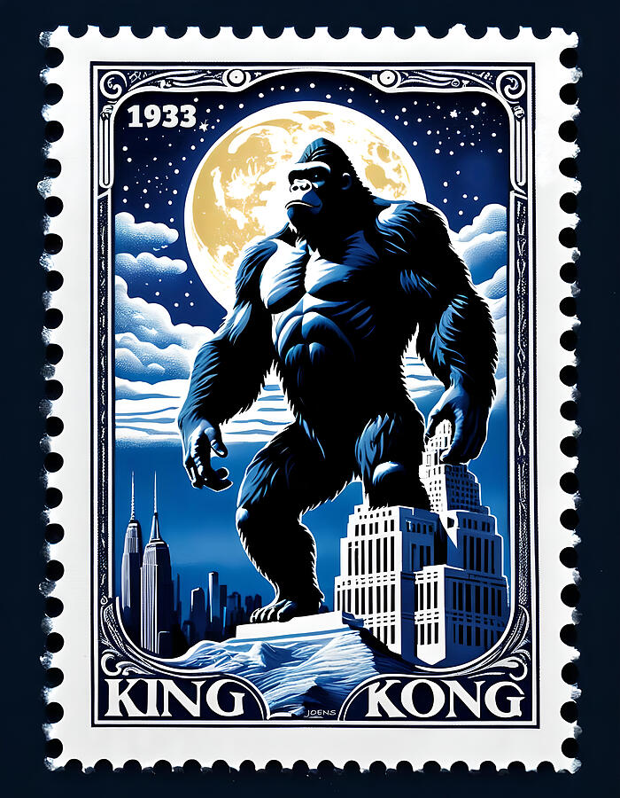 King Kong Digital Art - King Kong 1933 by Greg Joens
