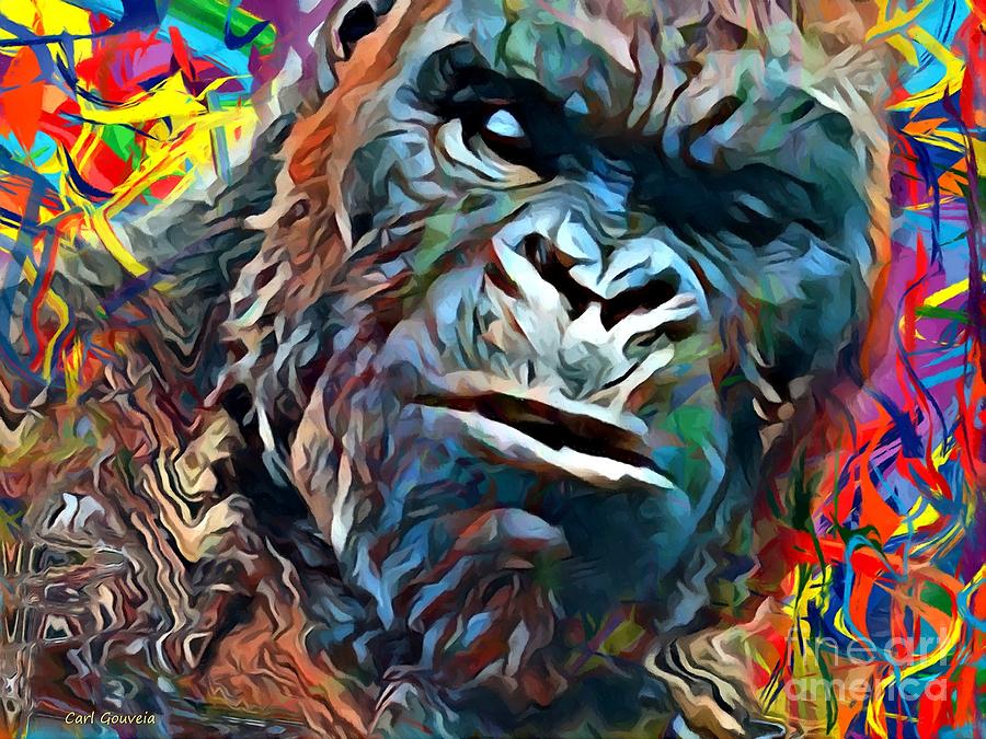 King Kong Abstract Mixed Media by Carl Gouveia