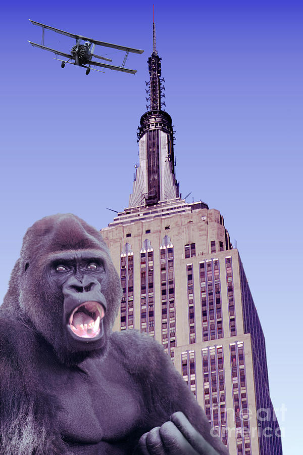 King Kong at the Empire State Building Photograph by Wernher Krutein ...