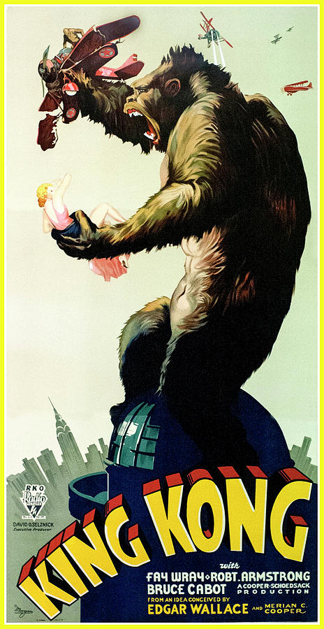 Vintage Digital Art - King Kong Poster by Gary Grayson