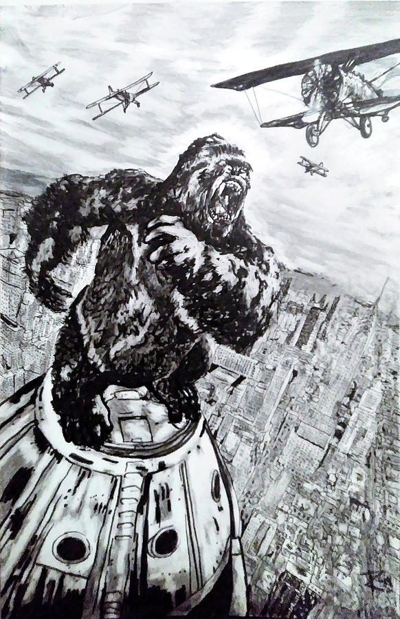 King Kong Drawing by Tarey Potter