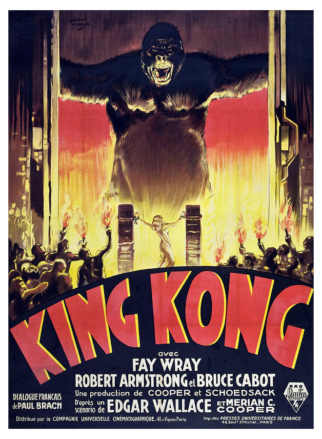 R339 KING KONG movie RARE-Print Art Silk Poster 
