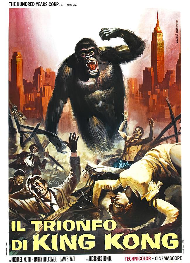 King Kong vs. Godzilla, 1962 Mixed Media by Movie World Posters