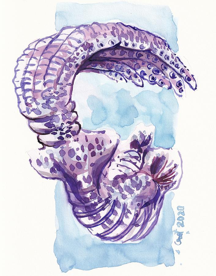 King Kraken Painting by George Cret