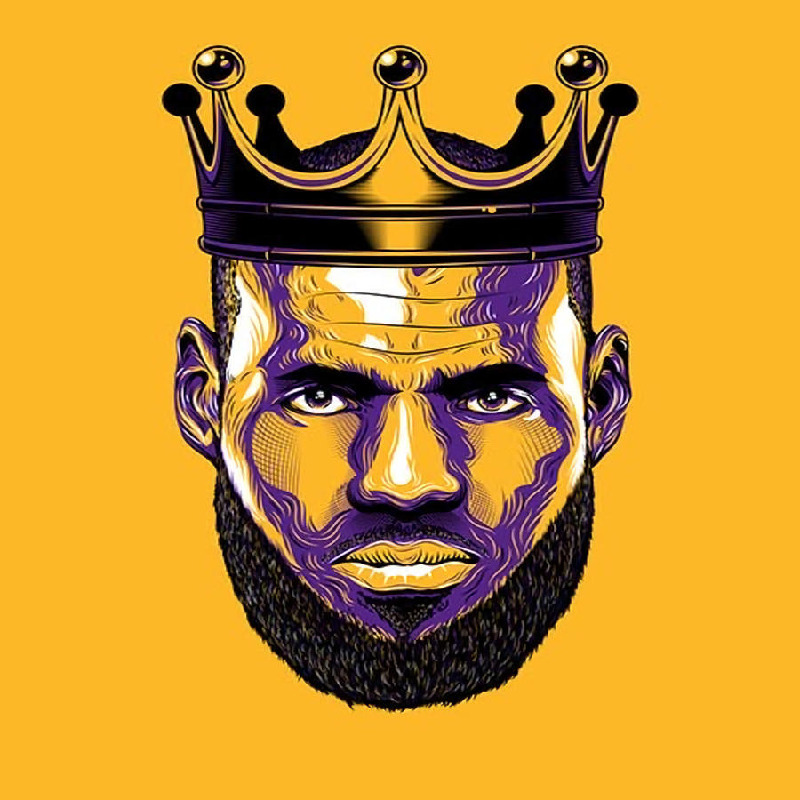 King Lebron James Coasters Set of Painting by Tim Marshall | Pixels