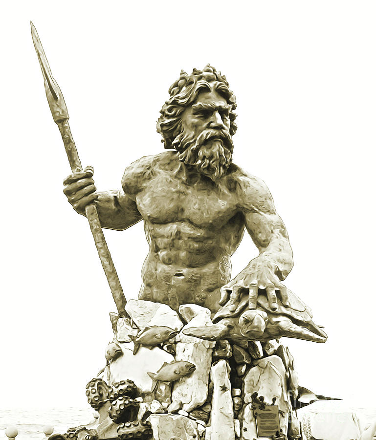 King Neptune Sepia by Patti Whitten King Neptune Sepia by Patti Whitten