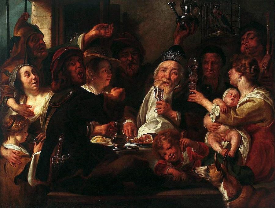 King of drunkards Painting by Jacob Jordaens | Fine Art America