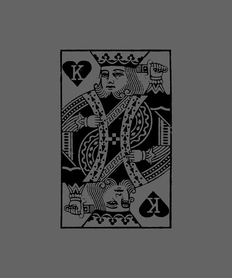 King of Hearts Vintage Tri Blend Tee Suicide King Poker Joker boyfriend ...