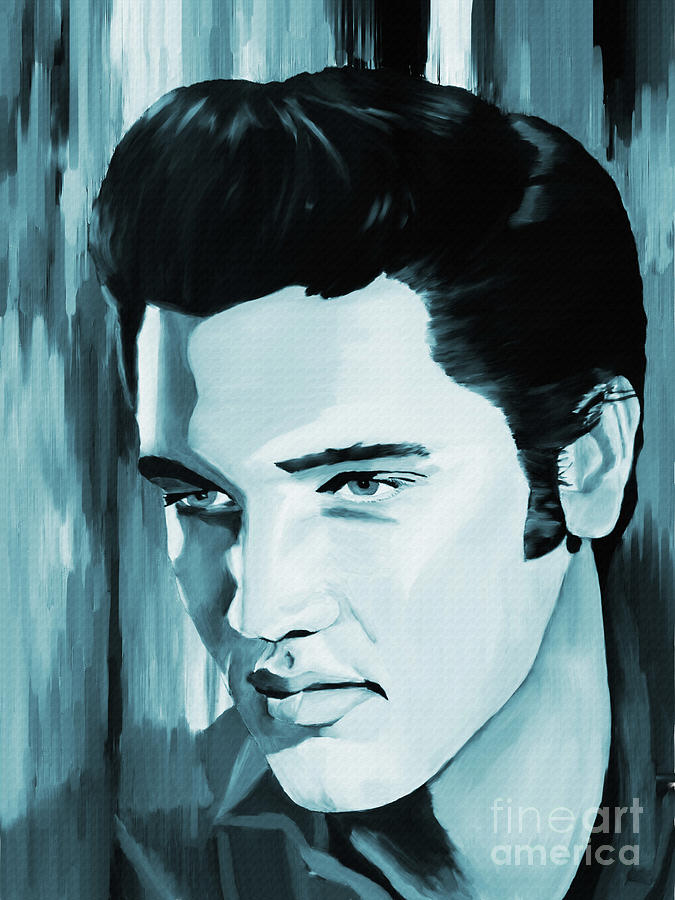 King of Music the Elvis  Painting by Gull G