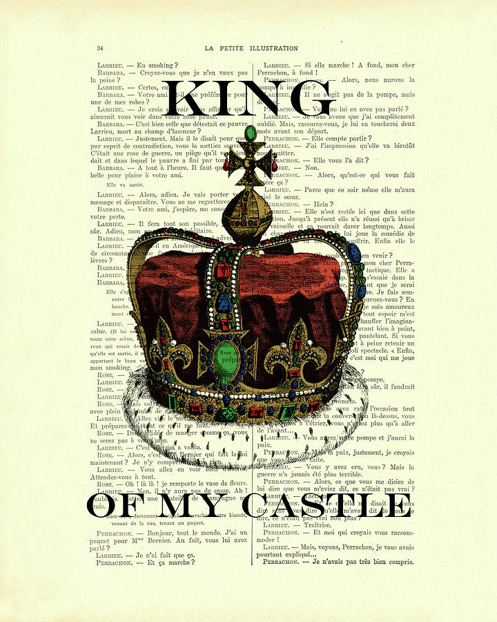 Queen Mixed Media - King of my castle by Madame Memento