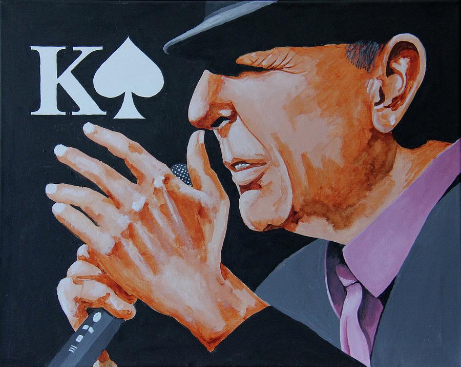Playing Card Painting - King of spades by Wayne Hughes