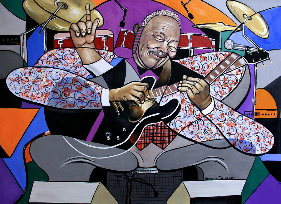 Music Painting - King Of The Blues by Anthony Falbo