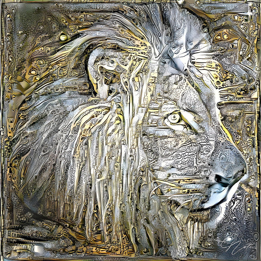 King of the jungle Mixed Media by Frederick Cook