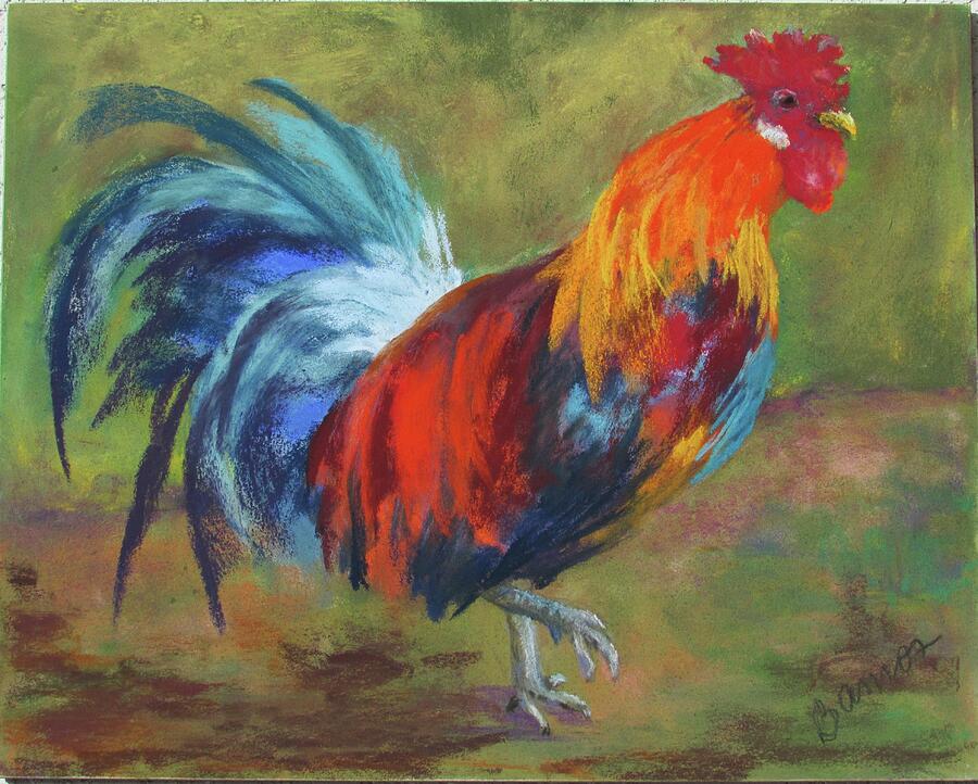 King of the Roost Pastel by Barbara Amos - Fine Art America