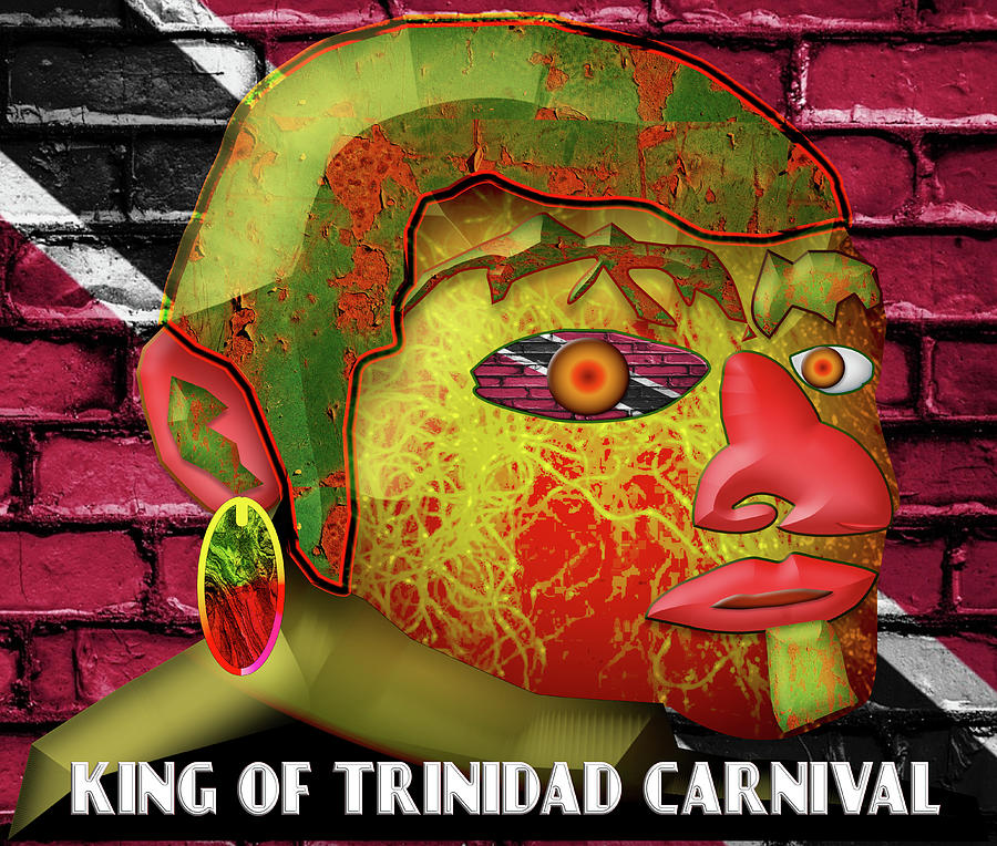 King Of Trinidad Carnival Steel Pan Player Steel Drum Player Steel Band Calypso Soca Dance Digital Art By Frantz Cialec