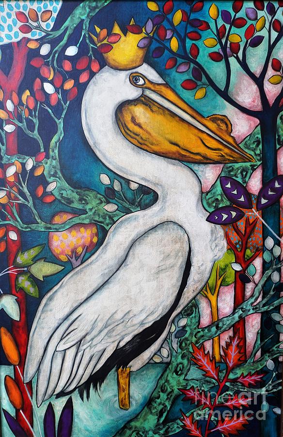 Pelican Painting - King Pelican by Chris Jeanguenat