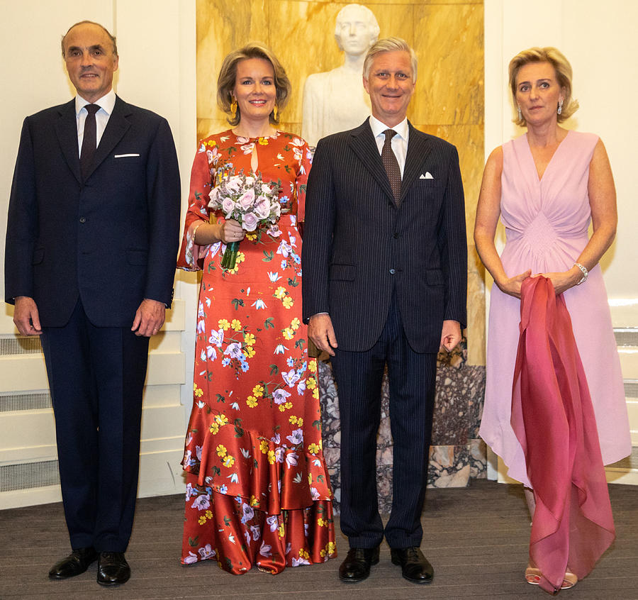 King Philip Of Belgium And Queen Mathilde Attend Concert Prelude To The National Day In Beaux-Arts Palace In Brussels Photograph by Olivier Matthys