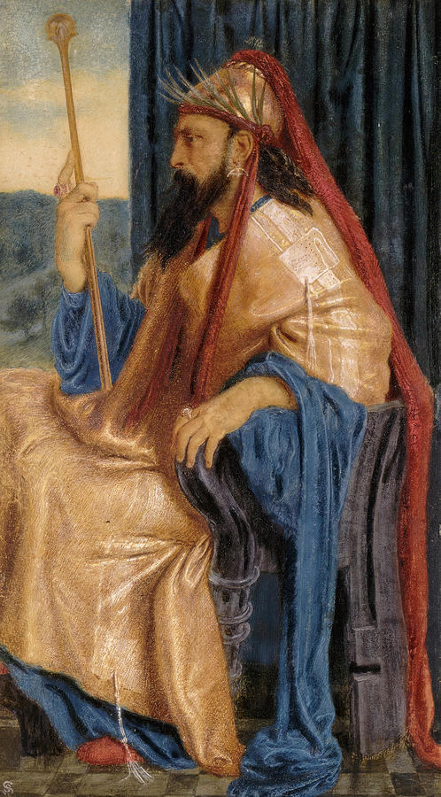 King Solomon, circa 1872 Painting by Simeon Solomon