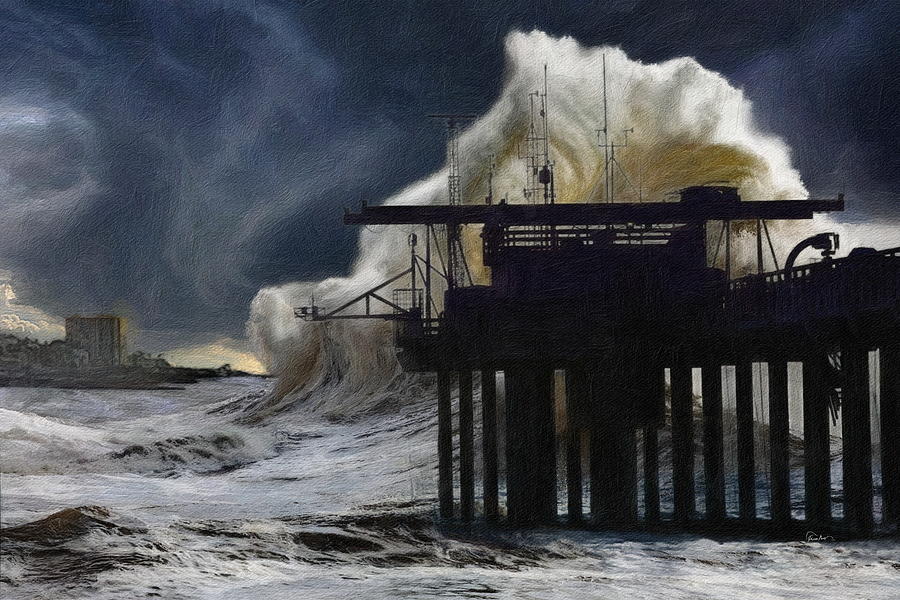 King Tide - La Jolla Shores Digital Art by Russ Harris