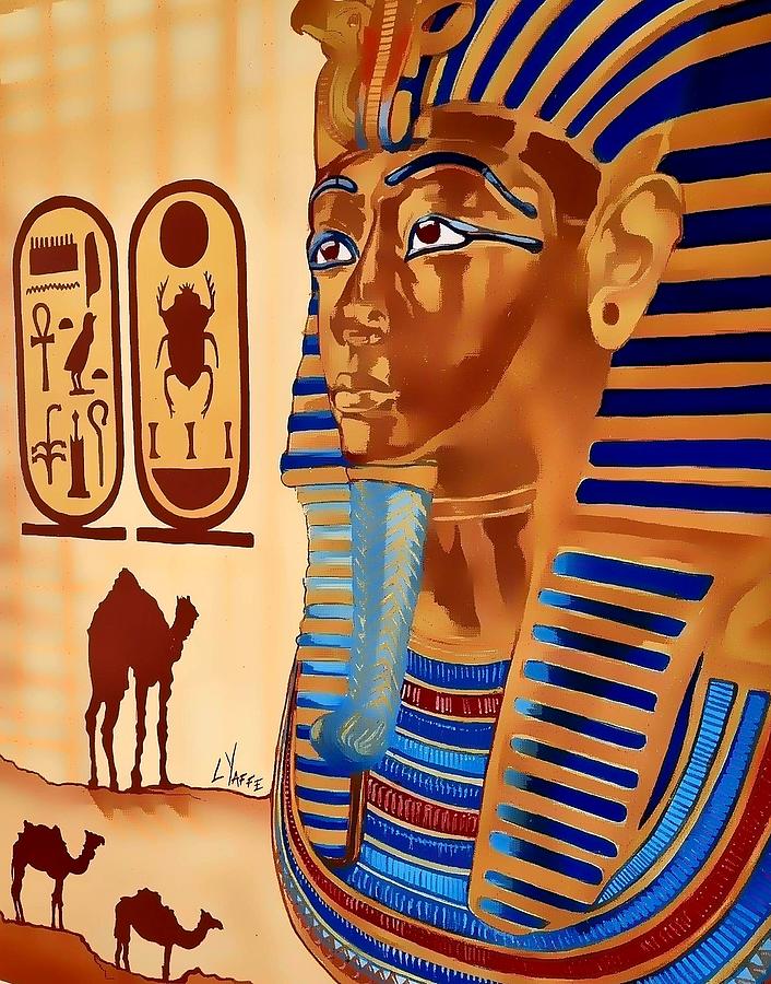 King Tut and Cartouche Digital Art by Loraine Yaffe - Pixels