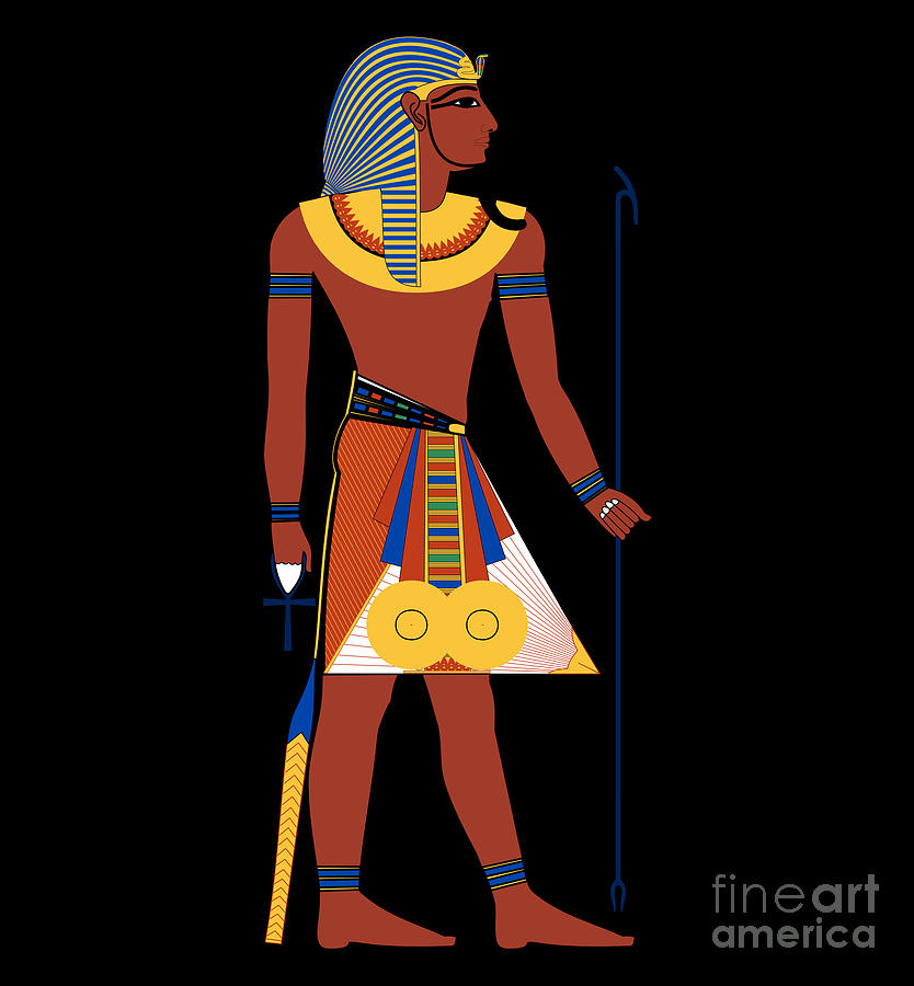 Ancient Egyptian Art King Tut Drawing