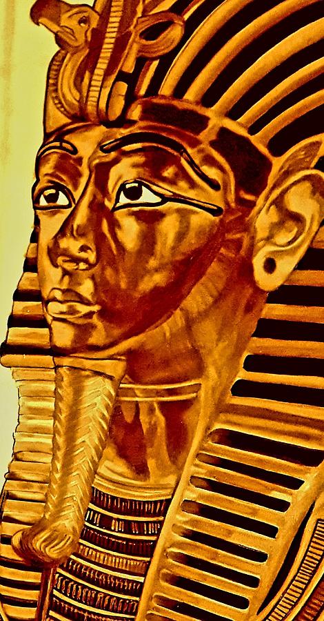 King Tutankhamun In Gold Digital Art