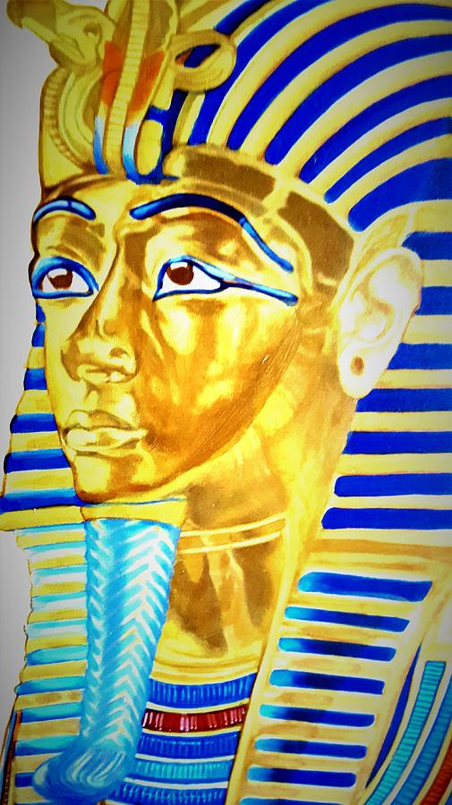 King Tutankhamun Side View Digital Art by Loraine Yaffe