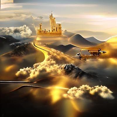 Kingdom Above Cloud Digital Art by Yu Bae - Fine Art America