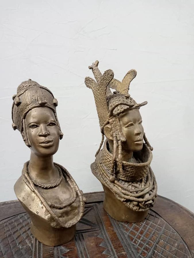 Kingdom of Benin King and Queen Sculpture by Fifi - Fine Art America