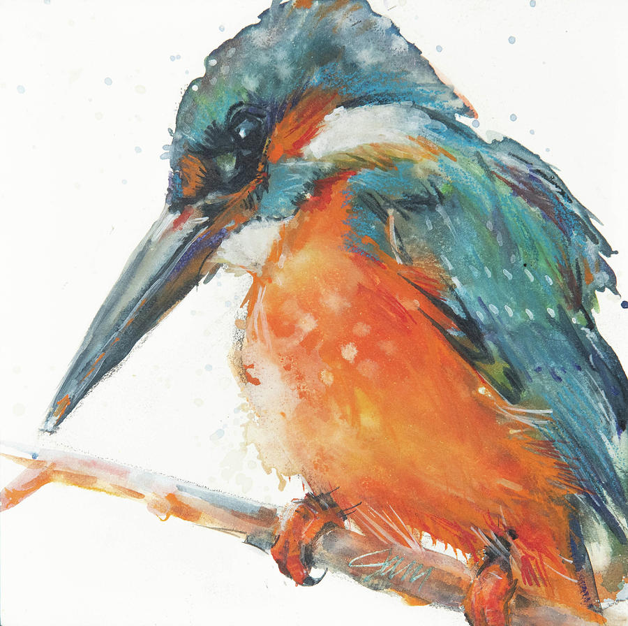 Kingfisher Painting by Jani Freimann