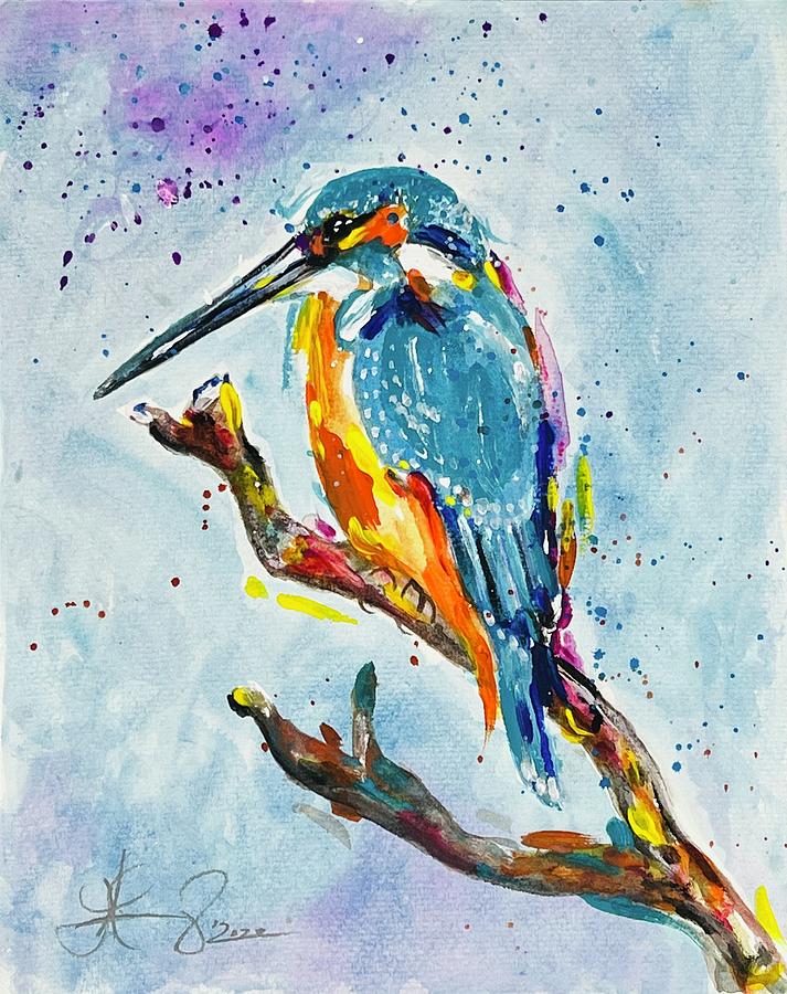 Kingfisher Painting by Jessica Lenz - Fine Art America