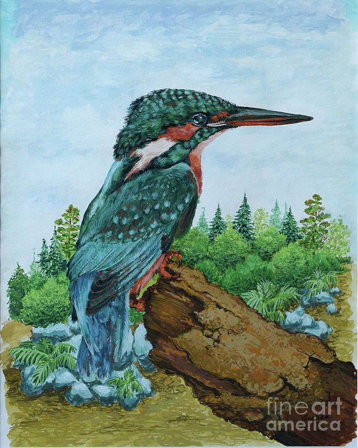 Kingfisher Painting by Jyotika Shroff
