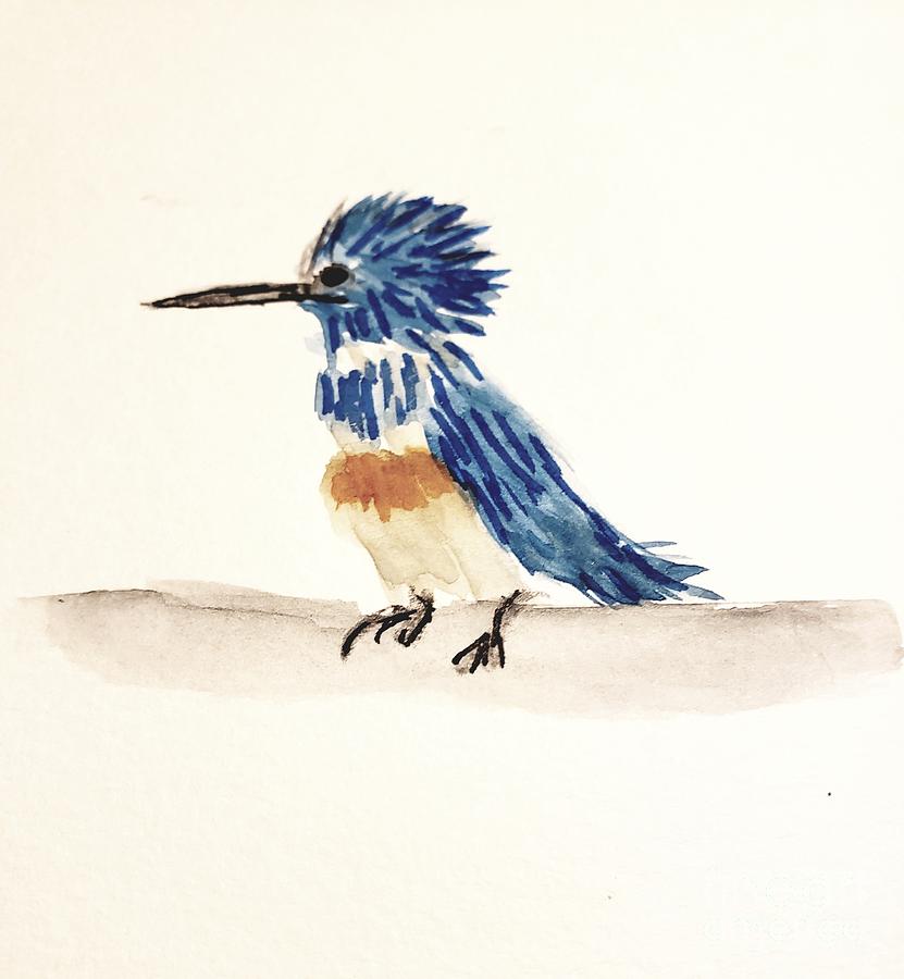 Kingfisher Painting by Margaret Welsh Willowsilk
