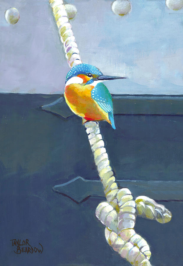 Kingfisher Painting by Penny Taylor-Beardow